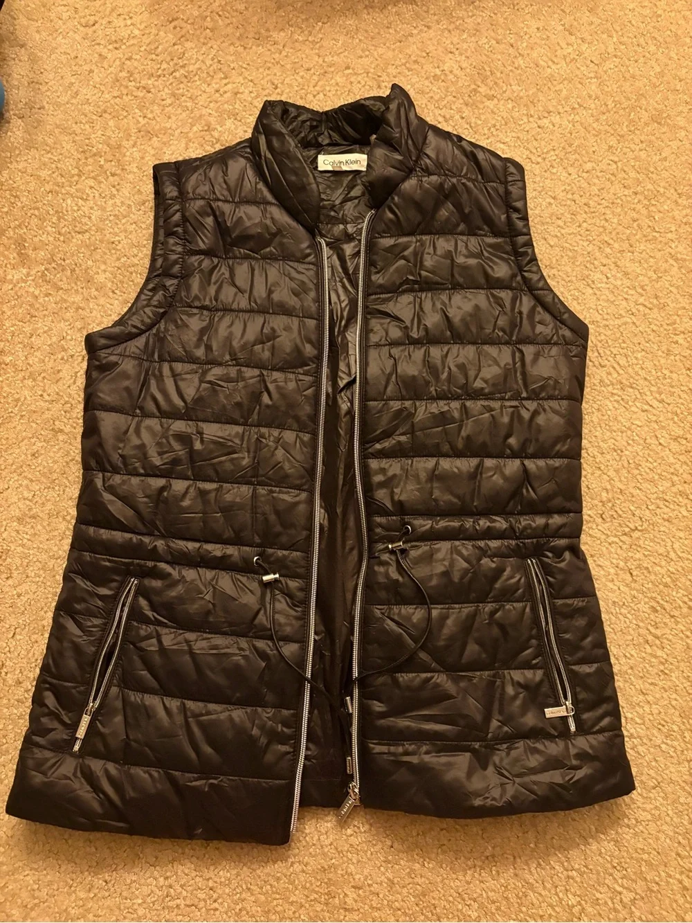 Calvin Klein Black Quilted Sleeveless Puffer Vest